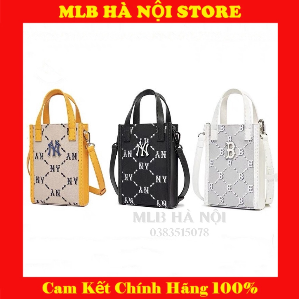 Túi MLB Phonebag 100% Chính Hãng Túi đeo chéo phom chữ nhật Monogram Diamond Jacquard