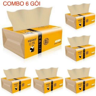 Combo 6 gói giấy ăn gấu trúc sipiao