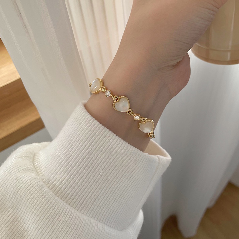 Vòng Tay Đính Đá Opal Thời Trang Hàn Quốc