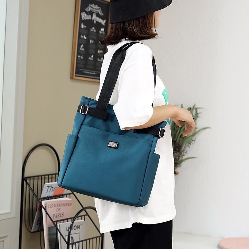 Túi Xách Vải Nylon Sức Chứa Lớn Phong Cách Hàn Quốc Mới Cho Nữ