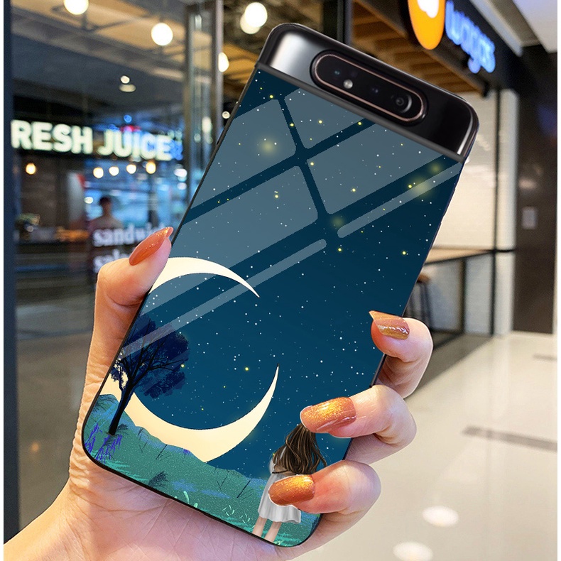 Ốp Lưng SAMSUNG GALAXY A80 Ốp kính bóng cao cấp Phi Hành Gia