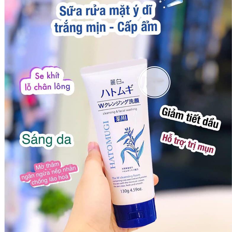 Sữa rửa mặt ý dĩ Hatomugi Naturie Nhật Bản 130gr