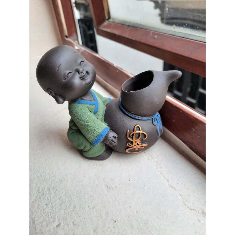 Tượng chú tiểu chậu gốm Phúc Lộc Thọ An Khang | BigBuy360 - bigbuy360.vn