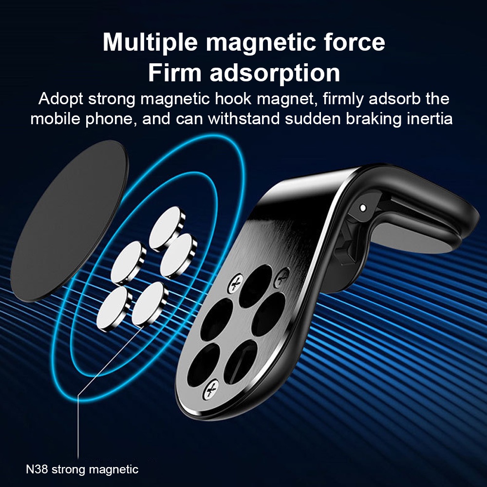 Giá Đỡ Điện Thoại Từ Tính mini Xoay 360 Độ Bằng Kim Loại Hình Dải Dán Tường / Xe Hơi