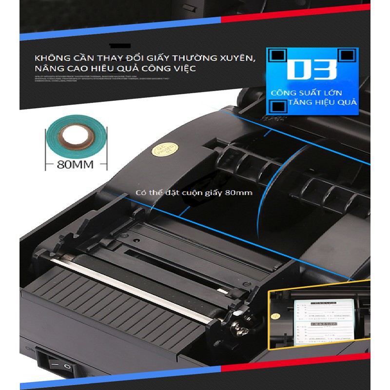 Máy In Mã Vạch Xprinter XP-330B Cao Cấp AZONE - Hàng Nhập Khẩu