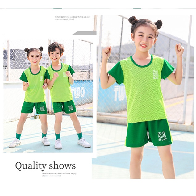 Bộ Quần Áo Thể Thao Ngắn Tay Nhanh Khô 100-160cm Đáng Yêu Cho Bé