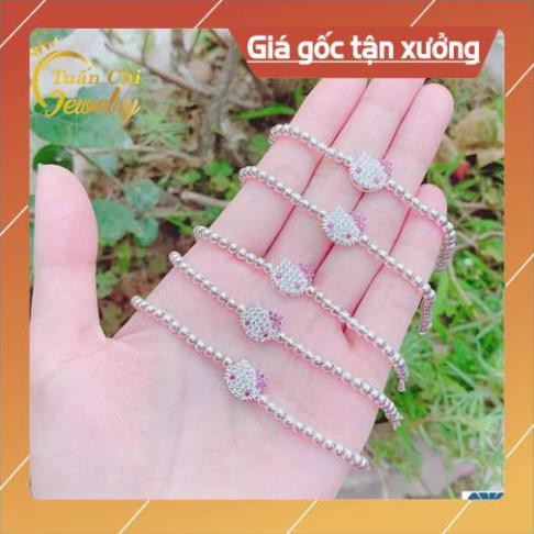 Lắc Tay Trẻ Em BẠC TA Vòng Tay Bạc Trẻ Em Cao Cấp Mèo Kitty Bé Nào Cũng Mê Free Ship Toan quoc