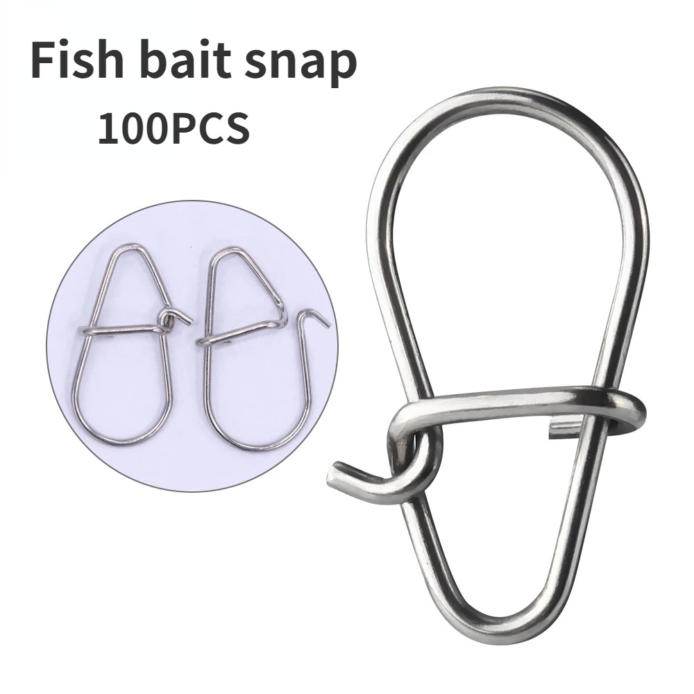 Set 100 Phụ Kiện Gắn Mồi Câu Cá Bằng Thép Không Gỉ