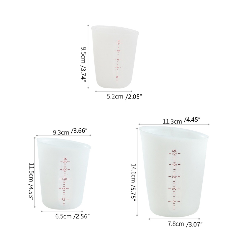 Set 3 Cốc Nhựa Đo Lường 100 125 250ml