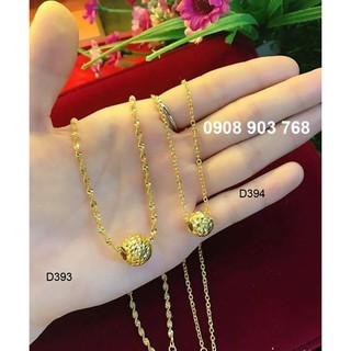 Dây chuyền hạt charm xi vàng D393 và D394