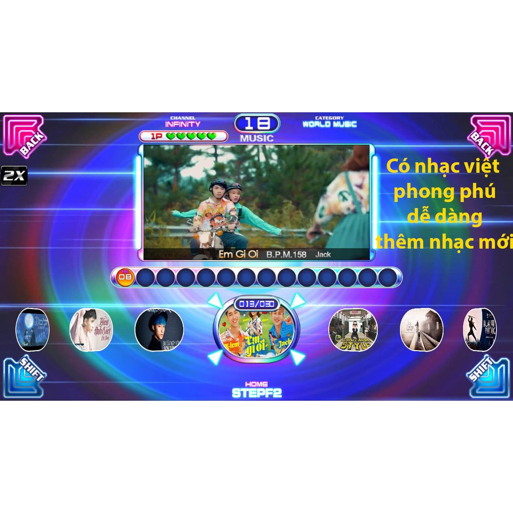 Nhạc Việt-Thảm Nhảy Audition P2 1000 Game In 1 Kèm Remote