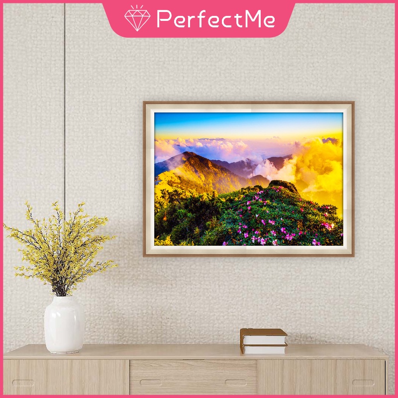 Bộ Tranh Đính Đá Họa Tiết Phong Cảnh Độc Đáo Kích Thước 40X30Cm Trang Trí Nhà Cửa