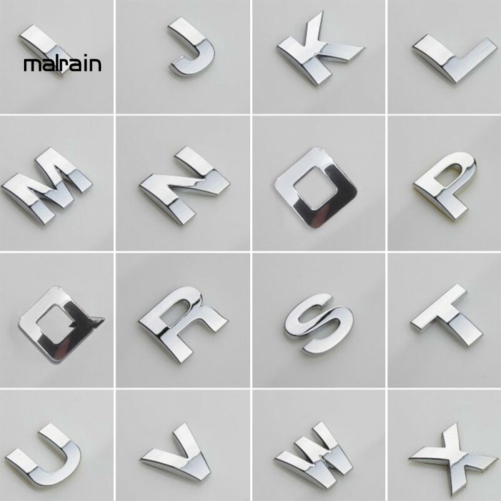 Miếng Dán Chữ Số Trang Trí Xe Hơi