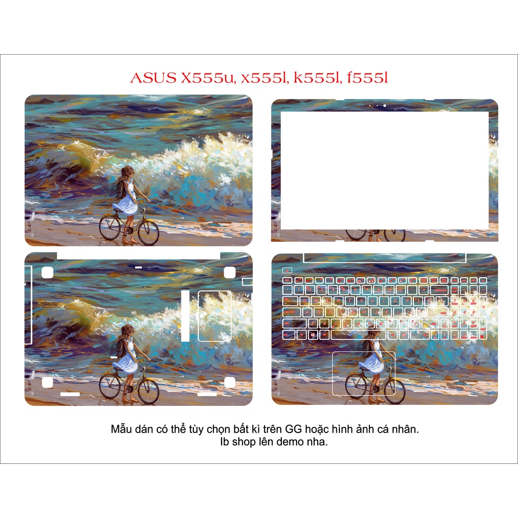 Skin dán cho laptop Asus X555U , X555L , K555L  CÁC DÒNG  Asus ExpertBook  , TUF Gaming , Vivobook GIÁ SỐC