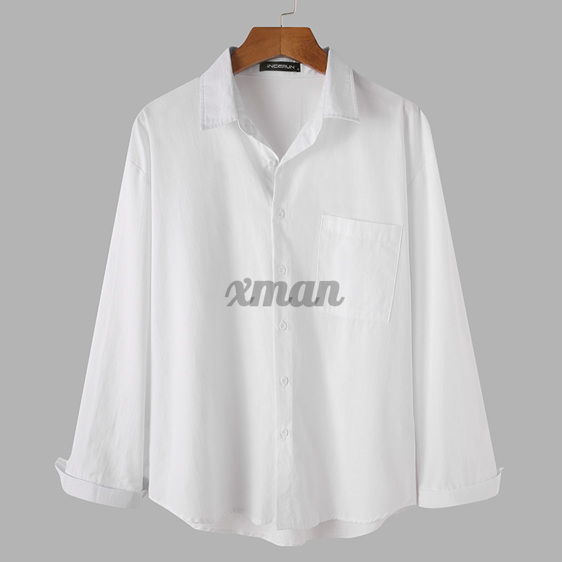 Áo Sơ Mi Nam Tay Dài Dáng Rộng Màu Trơn Thời Trang | BigBuy360 - bigbuy360.vn