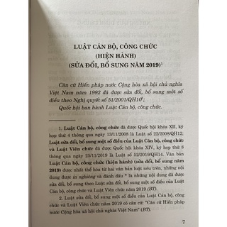 Sách-Luật Cán Bộ, Công Chức (Hiện Hành) (Sửa Đổi, Bổ Sung Năm 2019)