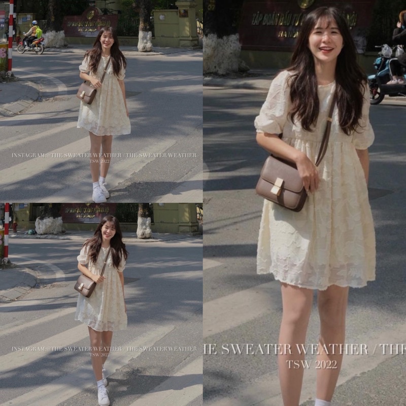 [Ảmh thật/Video]Đầm VOAN JISOOO SANG CHẢNH HOẠ TIẾT VOAN HOA CÔNG CHÚA | BigBuy360 - bigbuy360.vn