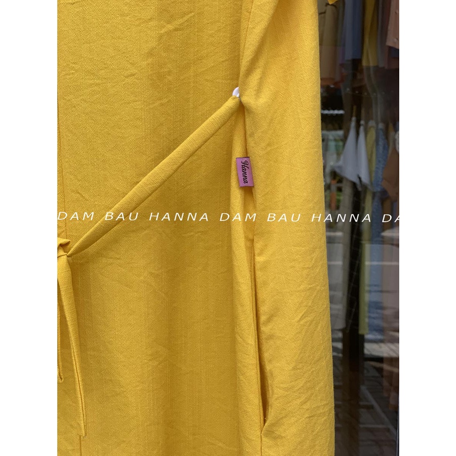 [HANNA SIZE 40-80KG] Đầm bầu công sở thiết kế cao cấp tùng đuôi cá dễ thương vải mềm mát ít nhăn có 2 túi bên sườn