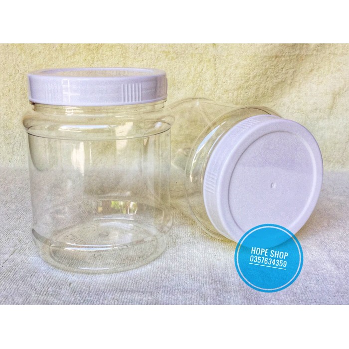 Hũ Nhựa Duy Tân 500g - Hũ Nhựa Nắp Trắng | BigBuy360 - bigbuy360.vn