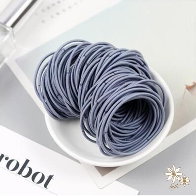 【kifli】Quà Tặng Dây Chun Buộc Tóc Hàn Quốc Co Giãn Nhiều Màu Buộc Cho Bạn Gái Cho Tạo Kiểu Tóc Ấm Siêu Tốc