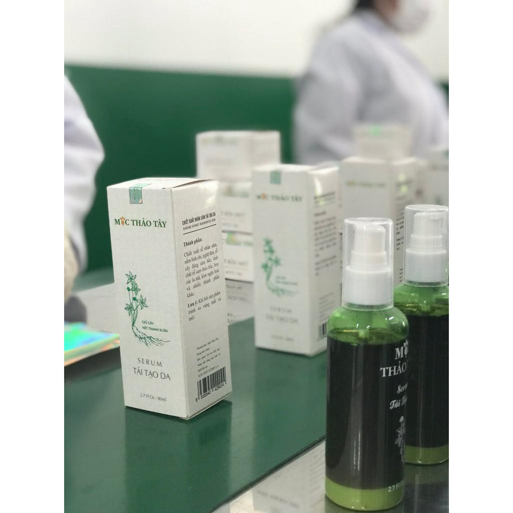 (Tặng bột rửa mặt Sunnary) Serum Tái Tạo Da Mộc Thảo Tây chiết xuất nhân sâm đánh bay mụn nám tái tạo da