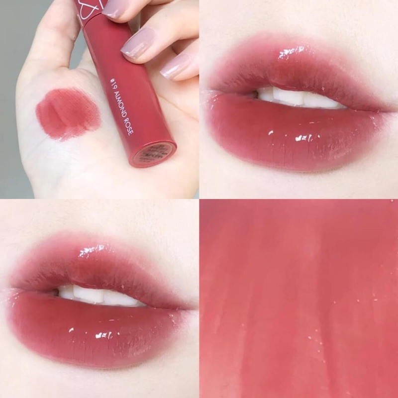 Son Tint bóng Hàn Quốc Lip Tint màu #19 Almond Rose ngọt ngào