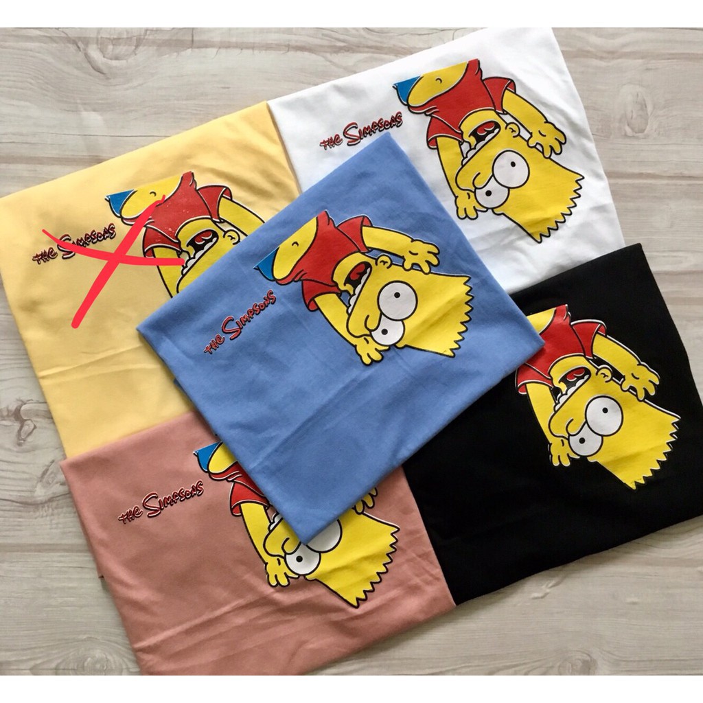 Áo thun hình Simpsons oversize, phom lửng Thái Lan, Freesize | Shopee Việt Nam. Mẫu mới 2019. Còn hàng