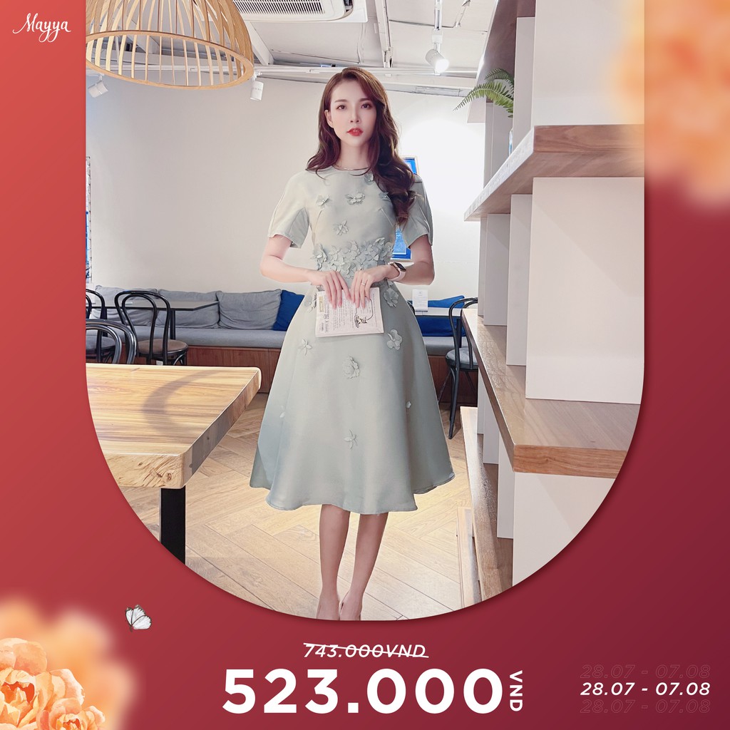 Váy, Đầm, Váy Thiết Kế Nhà MAYYA Chất Tafta Lụa Sang Chảnh VCS02