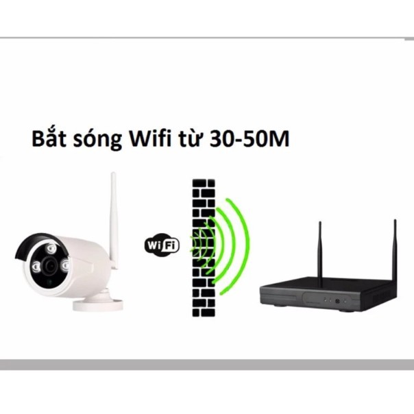 Bộ 4 camera wifi, camera giám sát kèm đầu ghi KIWI VISION 1080p tích hợp lưu trữ 45 ngày đầy tự xóa