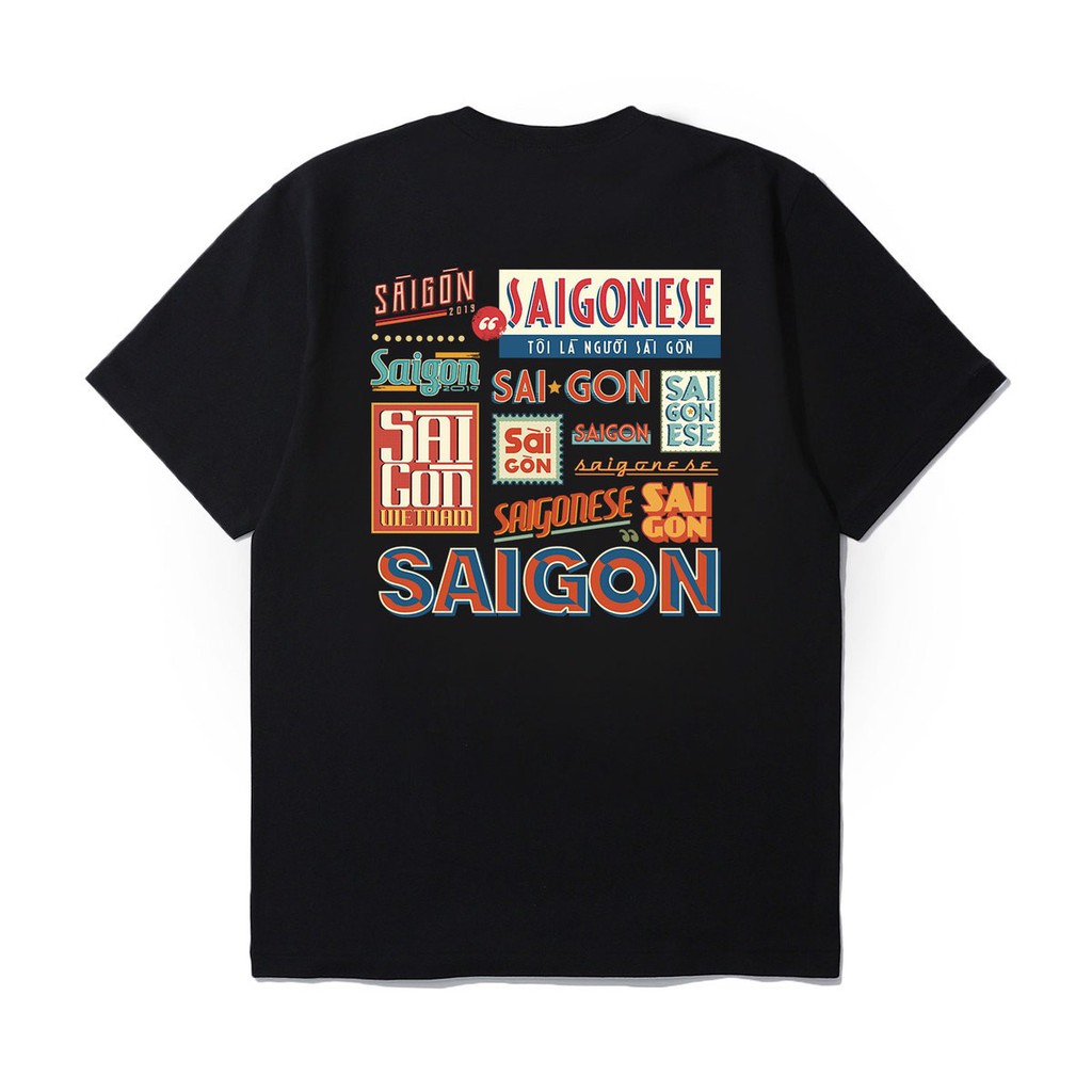 Áo thun Teeworld Saigonese Cô Ba Nam Nữ Đen Form Rộng Unisex | BigBuy360 - bigbuy360.vn