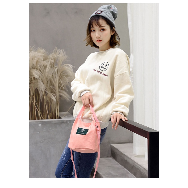 Túi đeo chéo nữ mini vải canvas nhỏ gọn tiện lợi Hạ Băng Designs Living Travelling
