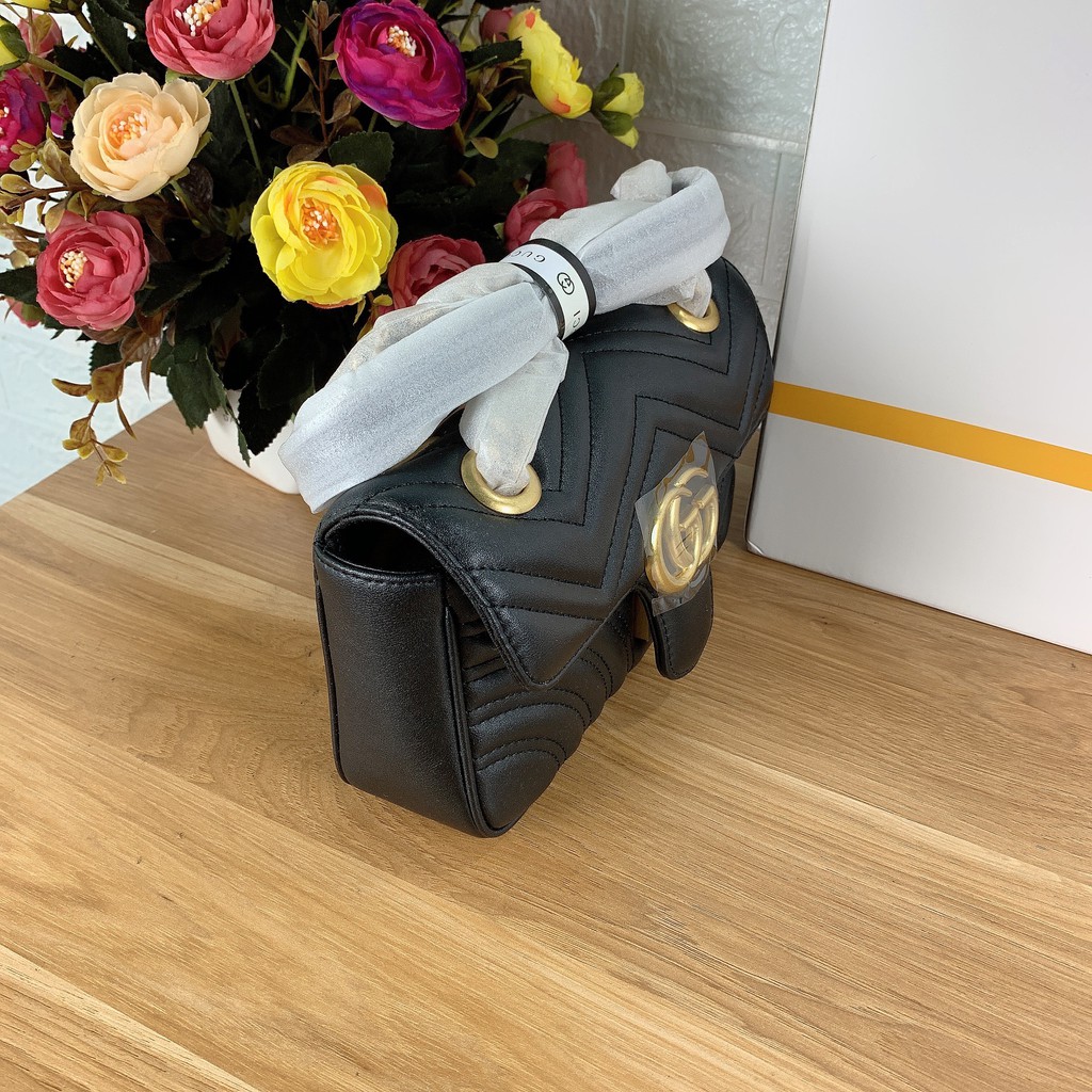 Túi xách Gucci Marmont màu đen size 22cm (Có sẵn)