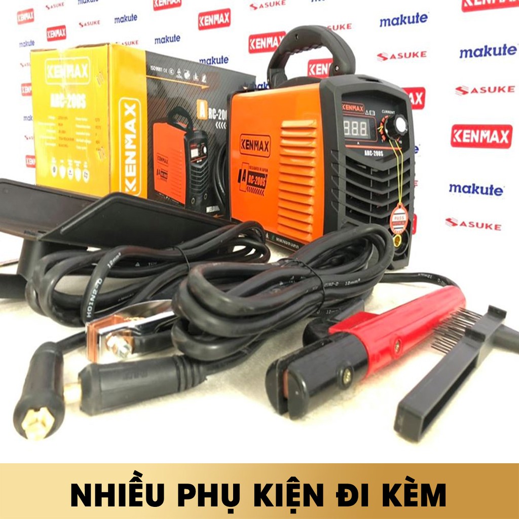 Máy hàn điện tử KENMAX ARC-200S phạm vi điều chỉnh dòng hàn 20A - 200A. Máy hàn đường kính 1.6-3.2mm-MOSACO
