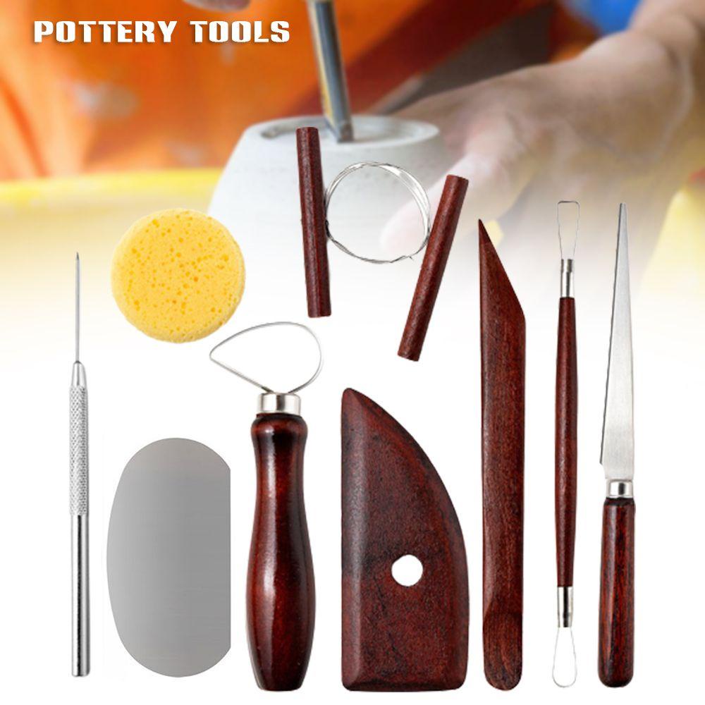 Set 9 Dụng Cụ Điêu Khắc Đất Sét DIY Tiện Dụng