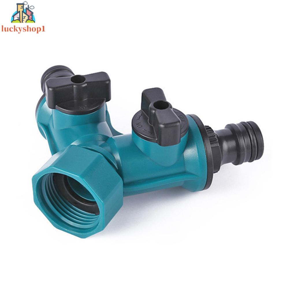 ❤❤❤(Hot products for family life)2 Way Garden Hose Pipe Splitter Connector Adaptor For Tap Green Home Patio