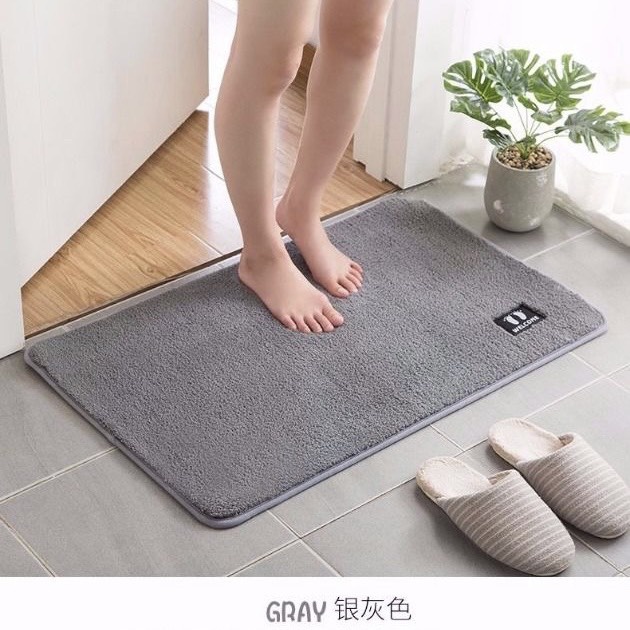 Thảm lau chân LEN MỊN thấm hút tốt KHỔ LOẠI DÀY 40*60cm -ảnh thật