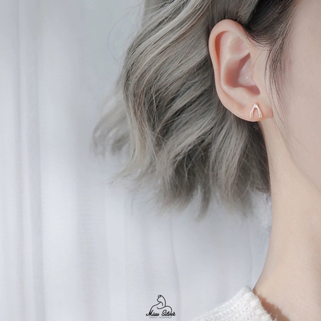 Bông tai bạc nữ Miuu Silver Hola Earrings