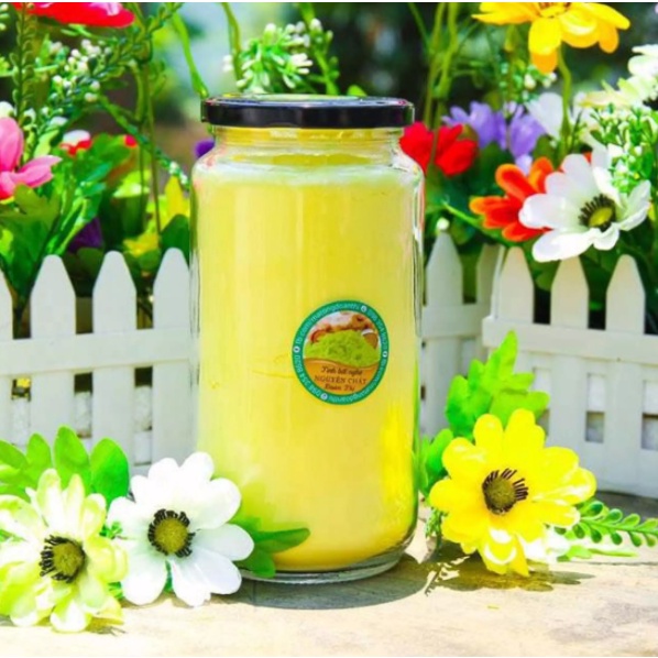 Hũ Thủy Tinh Tròn Nắp thiếc 1000ML 1 lít Đựng Gia Vị