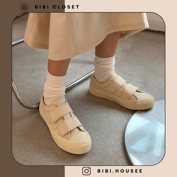 Giày thể thao phối quai dán retro vintage ulzzang Hàn Quốc đơn giản giá rẻ học sinh dễ thương hot trend năng động mã S26