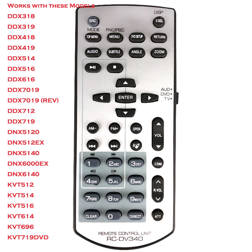 KENWOOD Mới Thiết Bị Điều Khiển Từ Xa Âm Thanh Xe Hơi Điều Khiển Từ Xa RC-DV340 RCDV340 Dx318 Dx319 Dx418 Dx419 Dx514 Dx516 Dx616 Dx7019 Dx7019 Dx7019 (REV 419 Dx712 Dx719 Dx5120Dx51X510Dx10K30