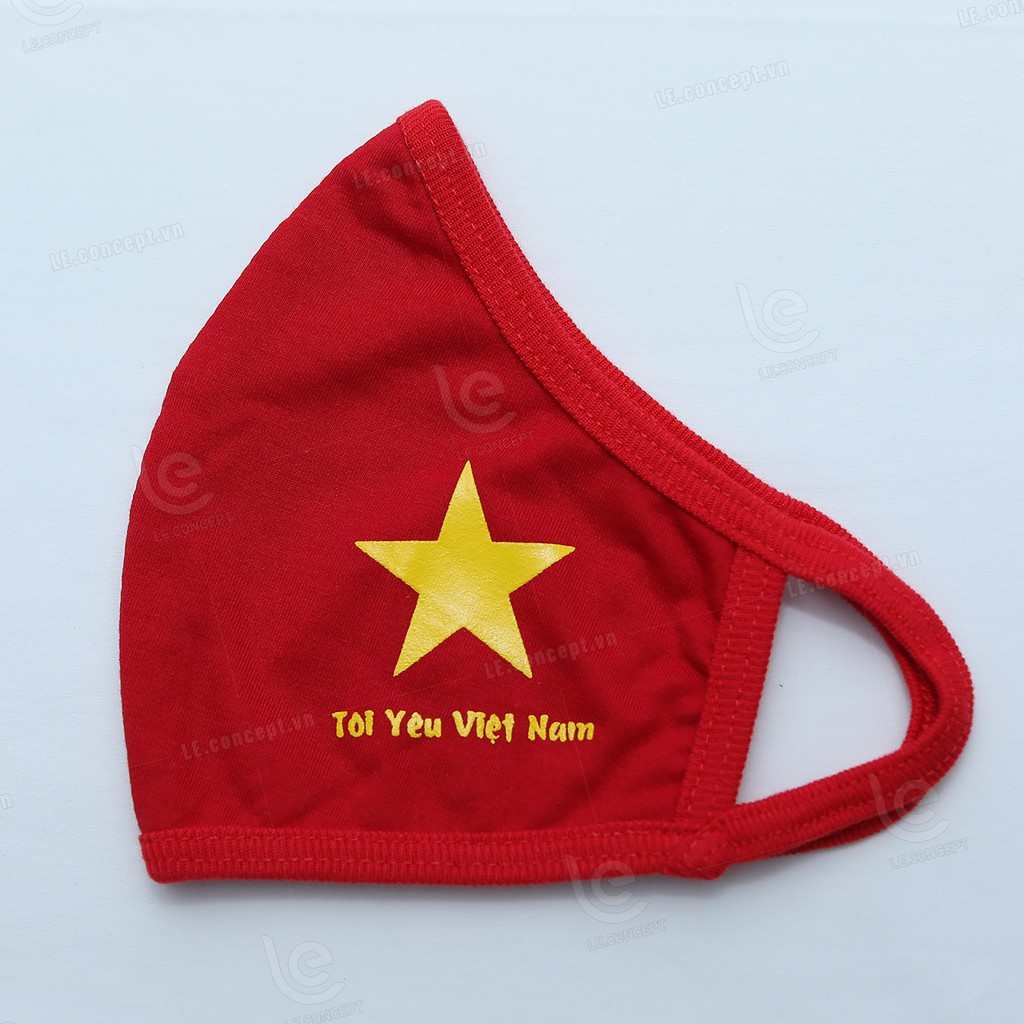 Combo 5 Khẩu Trang Vải Cờ Đỏ Sao Vàng Kháng Khuẩn Bảo Vệ Toàn Diện Giá Siêu Rẻ - Đồng Phục Bốn Mùa