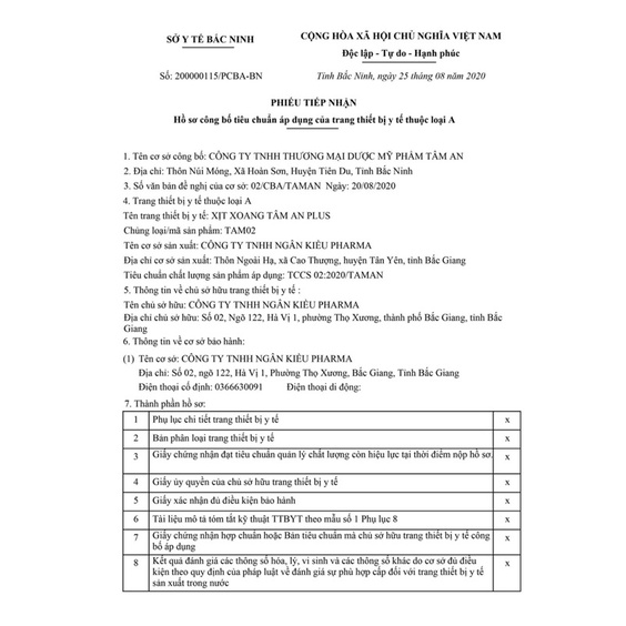 Xịt Xoang Tâm An