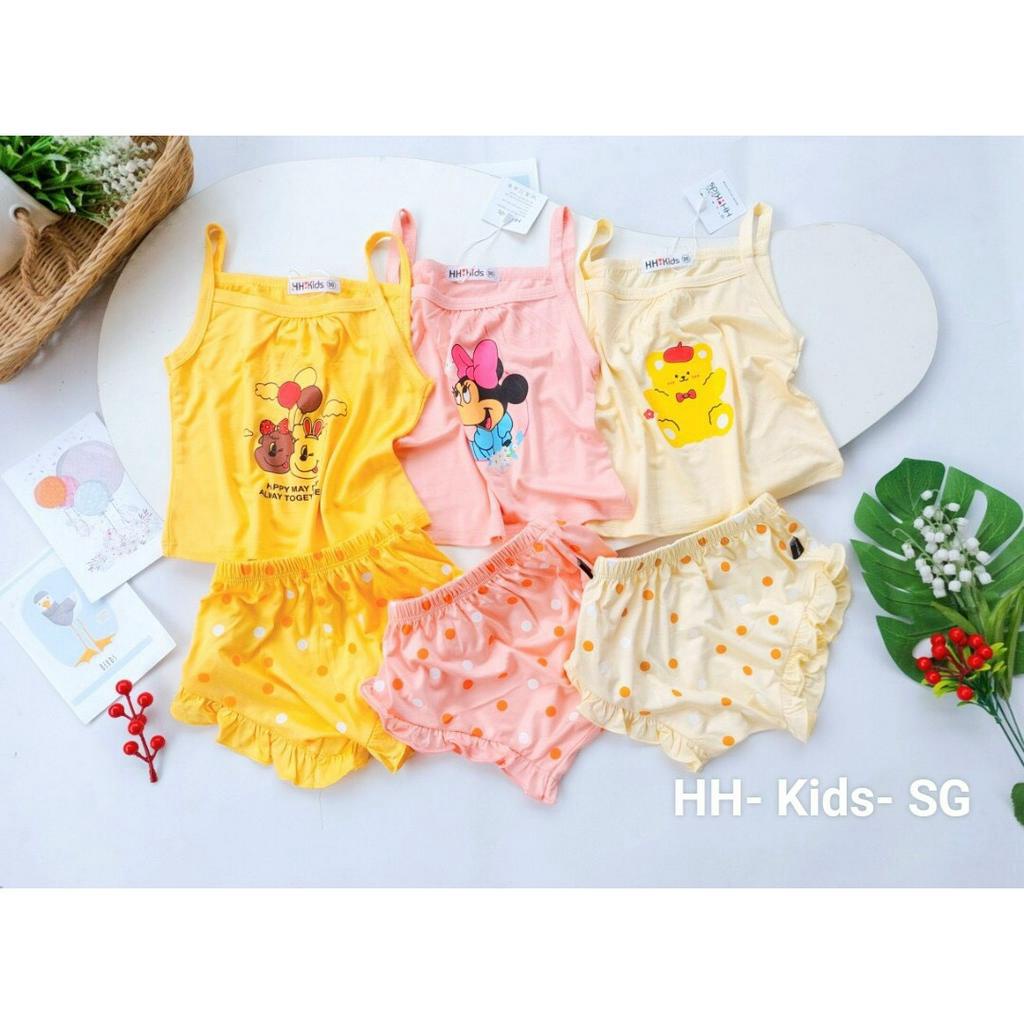 Bộ 2 dây thun lạnh Minky Mom cho bé gái.