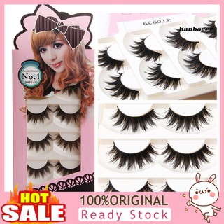 Set 5 Cặp Lông Mi Giả Handmade Màu Đen Dài Và Dày Tự Nhiên