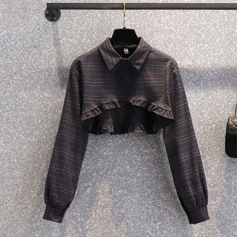 🌸Hàng Order🌸 Sét Váy Bigsize Áo Sơ Mi Phối Váy 2 Dây Kẻ Ca Rô Cá Tính Năng Động🌸Hàng Quảng Châu | BigBuy360 - bigbuy360.vn