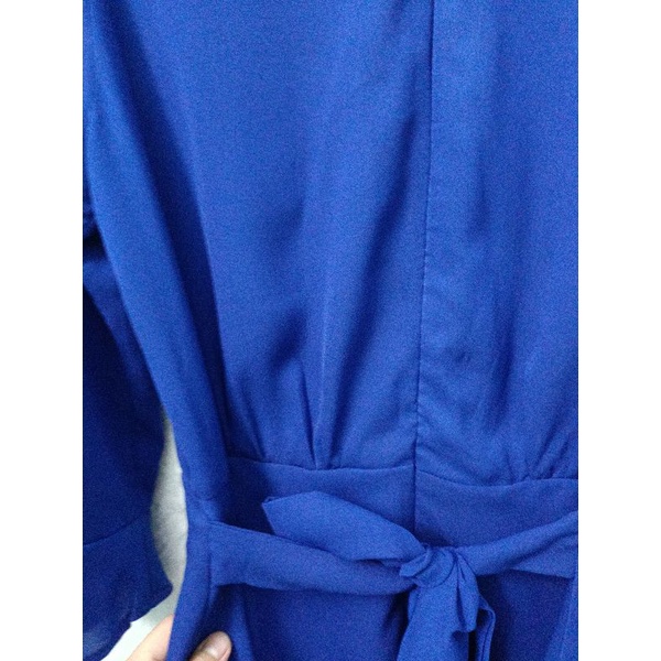 Đầm voan xanh coban