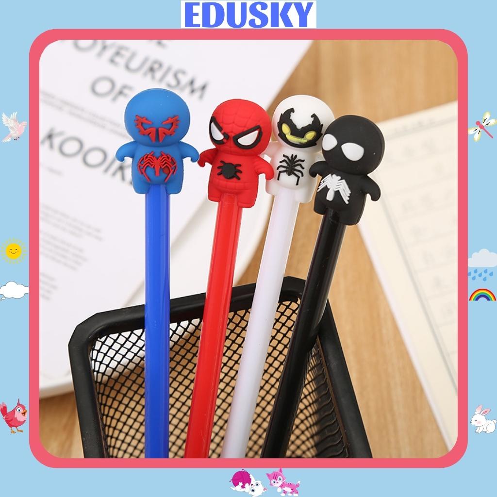 Bút Nước Gel Đen Cute EDUSKY Phiên Bản Hàn Quốc Người Nhện Dễ Thương