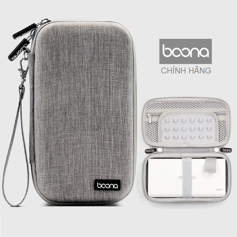 Hộp túi đựng pin dự phòng 20.000mAh và ổ cứng di động WD 2.5, sạc phom Baona Boona F006