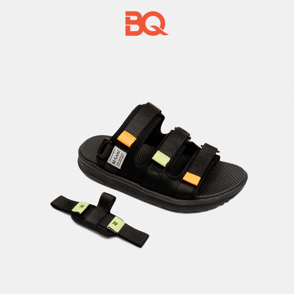 Giày sandal đi học đế bằng 3 quai ngang SD BQ028