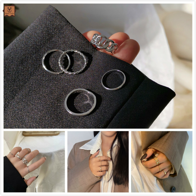 Bộ 5 Khuyên Tai Nữ Trang Phong Cách Retro